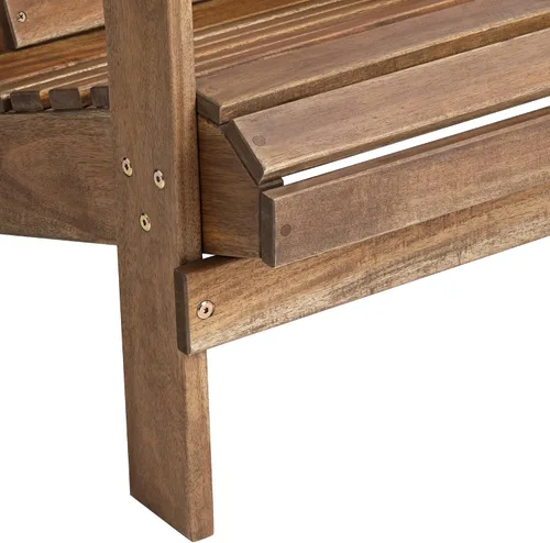 Miniatura 5 de Teal Island Designs Kenneth - Juego de 2 sillas Adirondack de madera natural