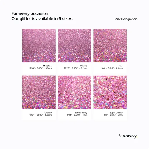 Miniatura 149 de Hemway - Purpurina para resina 100g, cristales metálicos plateados, copos súper gruesos para vasos de epoxi, cera de fusión