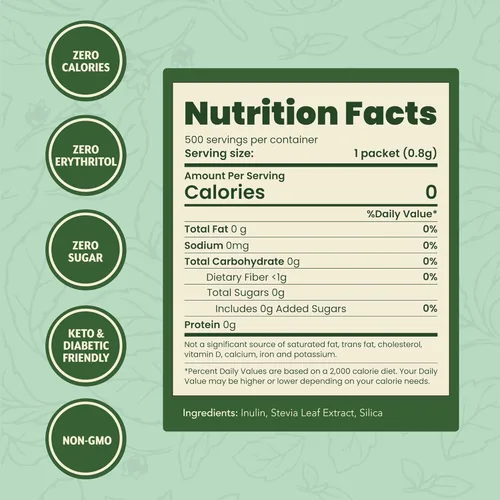 Miniatura 2 de SweetLeaf Paquetes de polvo de stevia - Edulcorante cero calorías con extracto de hoja de stevia, sin aditivo edulcorante artificial, sin azúcar