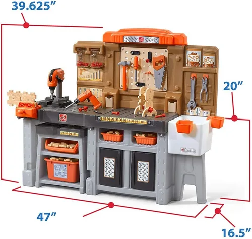 Miniatura 3 de Step2 Pro Play - Taller Infantil de Juegos con Banco de Herramientas, Banco de Herramientas para Interior/Exterior para Niños, Juego Interactivo