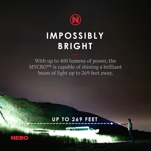 Miniatura 2 de Llavero con luz LED recargable NEBO Mycro Llavero linterna cuenta con 6 modos de luz