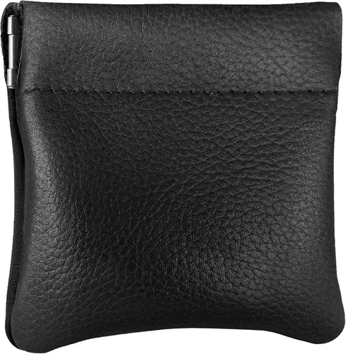 Monedero clásico a presión, de cuero, para hombre de Nabobb, negro