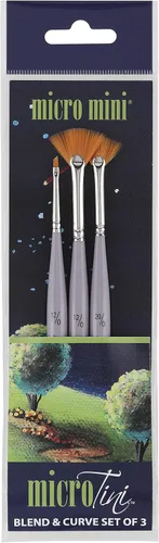 Miniatura 24 de Creative Mark Juego de 30 pinceles de pintura con microdetalles, mini pinceles para acrílico, acuarela, óleo, cara, uñas, pintura a escala y dibujo
