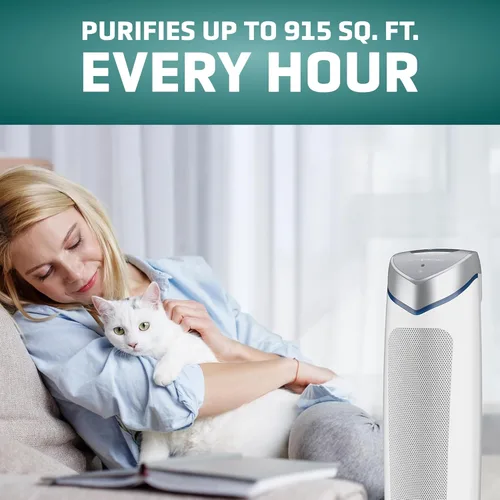 Miniatura 2 de GermGuardian Purificador de aire con filtro puro HEPA 13 para mascotas, elimina el 99.97% de los contaminantes, cubre habitaciones grandes de hasta