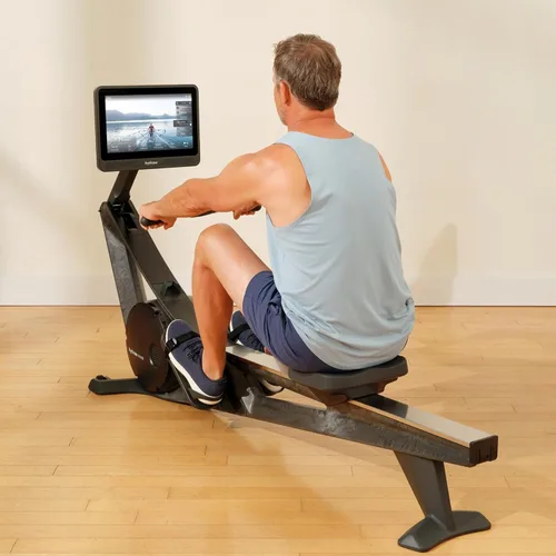Miniatura 4 de Máquina de remo Hydrow Wave con pantalla táctil HD de 16" y altavoces - Plegable Entrenamientos en vivo desde casa, se requiere suscripción Negro