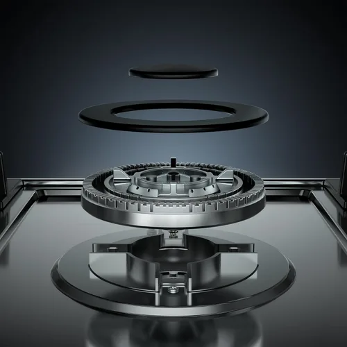 Miniatura 5 de Placa de cocina de gas de 30 pulgadas con 5 quemadores sellados, superficie de cocina empotrable de acero inoxidable, rejillas de hierro fundido