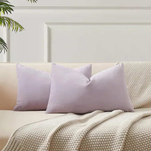 Miniatura 73 de Juspurbet - Juego de 2 fundas decorativas de terciopelo para cojines, fundas suaves para sofá, cama o sillón con cremallera oculta, para sala