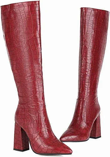 Miniatura 2 de Women Elegant Dress Boots Knee High Zipper Slim High Boots