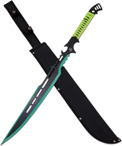Miniatura 11 de Snake Eye Tactical - Espada de fantasía con funda de nailón, machete para exteriores y camping Plateado negro