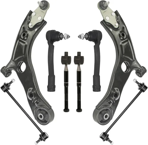 Miniatura 212 de Detroit Axle - Kit de brazos de control de extremo delantero de 8 piezas para Dodge Dakota 00-04, Durango 00-03, 4 brazos de control superior e