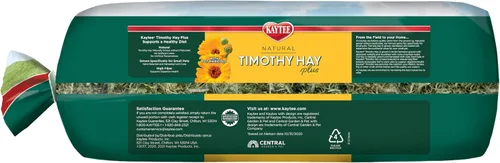 Miniatura 9 de Kaytee All Natural Timothy Hay Plus caléndulas para conejillos de indias, conejos y otros animales pequeños, 24 onzas