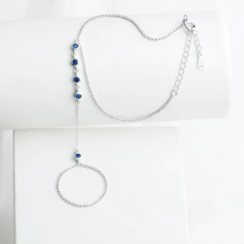 Miniatura 30 de Pulsera de plata de ley 925 para mujer, pulsera de mano para mujer, pulseras esclavas de 7 a 9 pulgadas ajustable