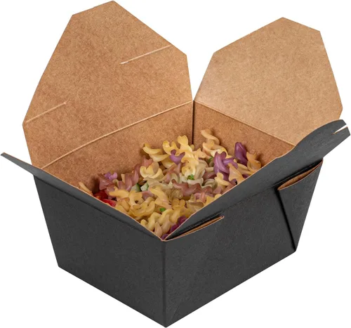 Miniatura 2 de Restaurantware Bio Tek - Cajas para llevar de 30 onzas, 200 loncheras para llevar, cierre de tabulación, resistentes al calor, desechables, de papel