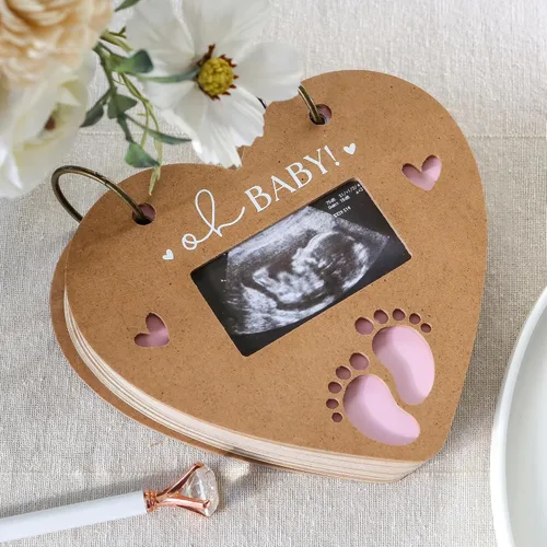 Miniatura 2 de Libro de Tarjetas de Predicción de Baby Shower en Forma de Corazón, de Kate Aspen, Tarjetas de Consejos, Mejores Deseos, Decoración para Baby