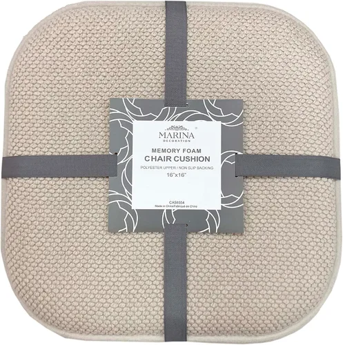 Miniatura 6 de Marina Decoration Cojín grueso y cómodo de espuma viscoelástica para silla, patrón de panal de abeja, goma antideslizante, para asiento trasero, lino