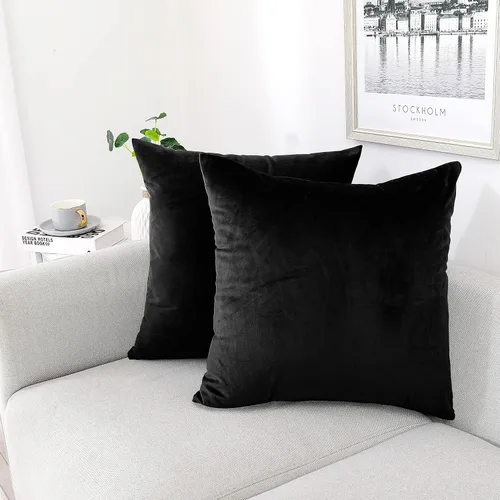 Miniatura 25 de NiNi ALL - Juego de 2 fundas de almohada decorativas de terciopelo, fundas de almohada para sofá, fundas de almohada para dormitorio, sala de estar