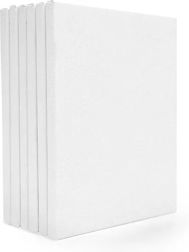 Paquete de 6 lienzos para pintar con 8 x 10, lienzos en blanco estirados enmarcados, suministros de pintura, tableros de arte, paneles de lienzo,