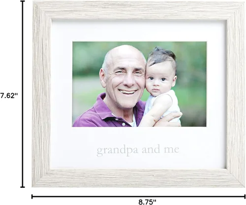 Miniatura 5 de Kate & Milo Grandpa & Me - Marco de fotos rústico para recuerdo, 4 x 6 pulgadas, madera rústica envejecida