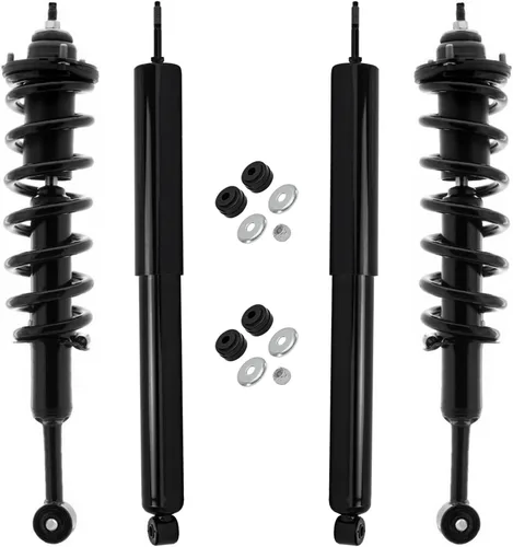 Miniatura 149 de Detroit Axle - Puntales y Amortiguadores para Chevy Traverse Buick Enclave GMC Acadia Saturn Outlook 2007-2012, 2 puntales delanteros con resorte