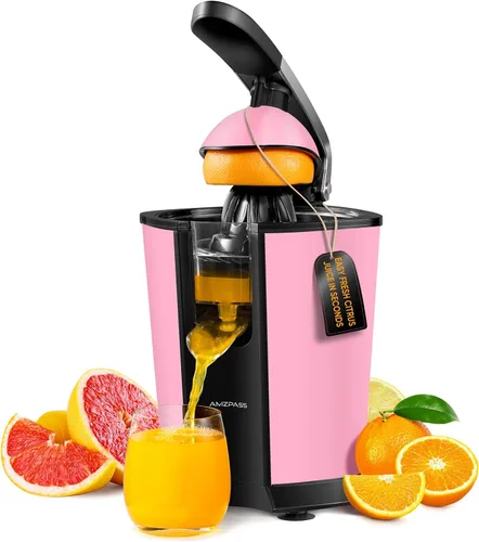 Miniatura 9 de exprimidor de naranja eléctrico, exprimidor de cítricos con 2 conos y mango de agarre suave para exprimir sin esfuerzo, máquinas extractoras de jugo