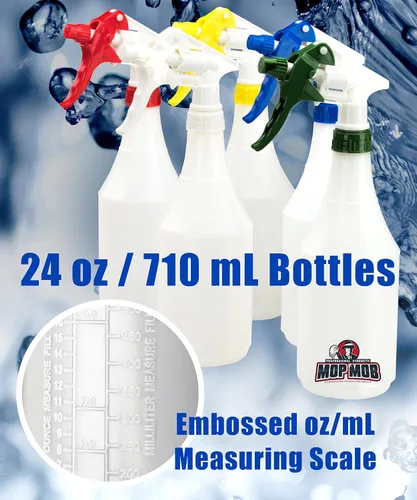 Miniatura 3 de Cabezal rociador resistente a productos químicos sin fugas y botella de 24 onzas, 5 unidades, rociador industrial de alta resistencia con gatillo