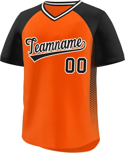 Miniatura 22 de Camiseta de béisbol personalizada con cuello en V para hombres, mujeres y jóvenes, camisetas de béisbol personalizadas con costuras o estampadas