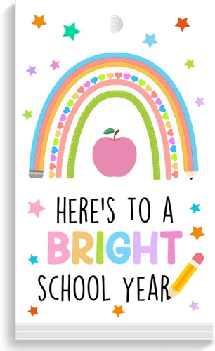 Miniatura 13 de Etiquetas divertidas para bolsas de regalo de regreso a clases, divertidas etiquetas de regalo para el primer día de escuela, etiquetas de regalo