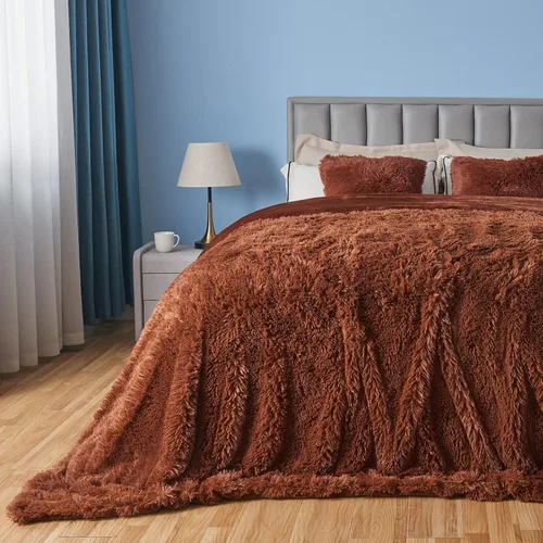 Miniatura 39 de GONAAP Manta de Tiro de Piel Sintética Mullida Tamaño Twin Rosa Claro Súper Suave Acogedora Felpa Mullida Lanuda para Sofá, Sillón o Cama