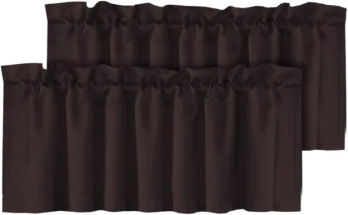 Miniatura 46 de H.VERSAILTEX - Cenefa térmica para ventana con dobladillo para barra, para oscurecer las habitaciones; ideales para la cocina, 52” x 18” Gris paloma