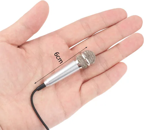 Miniatura 4 de 4 piezas mini micrófono mini karaoke micrófono para grabación de voz, micrófono portátil para chatear y cantar compatible con smartphone iPhone