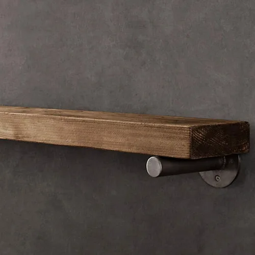 Miniatura 4 de Soporte de tubo de hierro flotante oculto, soporte de estante de tubo redondo de pared, soportes para estanterías de bricolaje, resistencia de 88