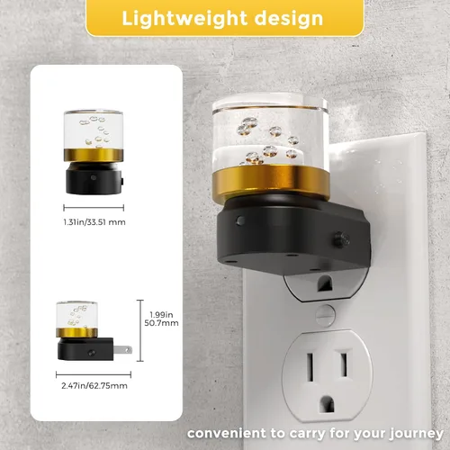 Miniatura 6 de L LOHAS LED - Luces nocturnas enchufables en la pared, temperatura de color ajustable 3000K/4000K/5000K, luz nocturna de burbujas con sensor