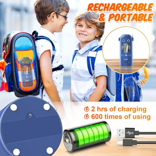 Miniatura 5 de AFMAT - Sacapuntas eléctrico para lápices de colores 7-11.5mm, sacapuntas robot totalmente automático, entrada y salida automática, recargable sin