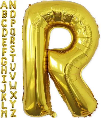 Miniatura 7 de VHUWE Globo dorado de 40 pulgadas con letra B, globos de helio de aluminio del alfabeto de Mylar de gran tamaño para fiesta de cumpleaños