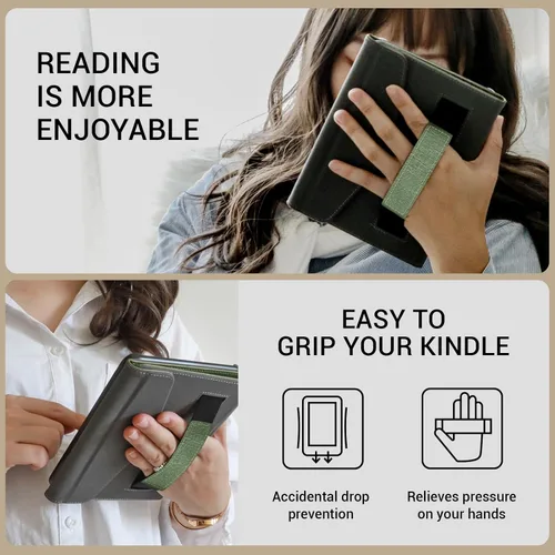 Miniatura 3 de CoBak Premium Case for Kindle Paperwhite & Kindle Colorsoft 7" & Hanvon with Hand Strap – Automatic Wake/Sleep, Stylish & Durable, Comfortable