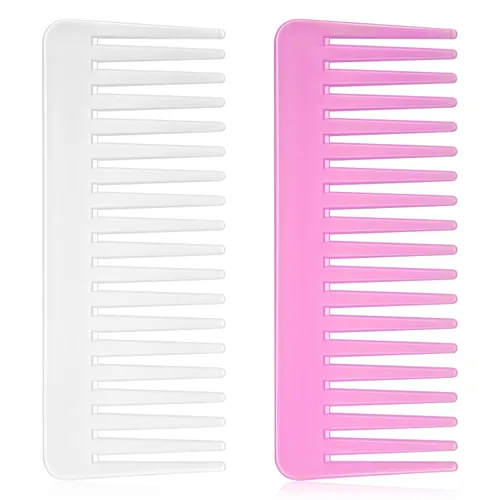 Miniatura 20 de Patelai Peine de Dientes Anchos Peine Grande Desenredante de Cabello para Cabello Rizado, Húmedo y Seco, Accesorios Desenredantes Sin Mango