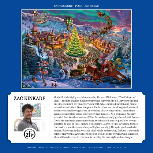 Miniatura 6 de Ceaco - Zac Kinkade - Navidad clásica - Polo Norte de Santa - Rompecabezas de 1000 piezas