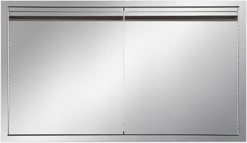 Miniatura 16 de Puerta de cocina para exteriores, 18 pulgadas de ancho x 21 pulgadas de alto, panel de puerta de doble pared de acero inoxidable, parrilla de una