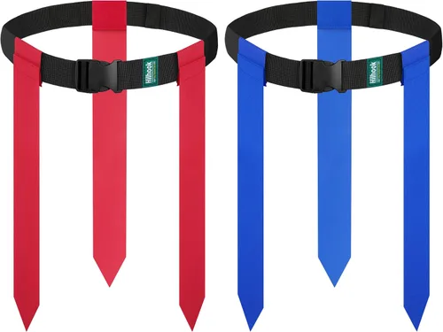 Cinturones de Fútbol Americano con Banderas, 2/10/20 Juegos de Conjunto de Fútbol Americano con Banderas Ajustables para Entrenamiento de Niños,