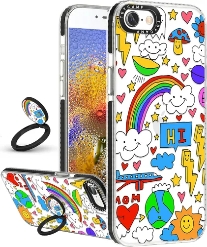 Miniatura 22 de Toycamp Funda para iPhone 13 Pro Max Blanca Con soporte de anillo, lindo astronauta, divertido diseño de dibujos animados, para niñas