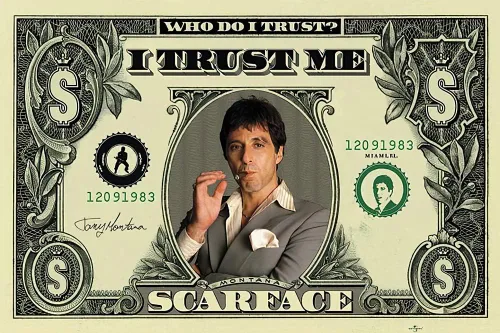 Miniatura 12 de Películas favoritas de los 80 - Scarface - Póster de película (estilo regular) (tamaño: 27" x 39")