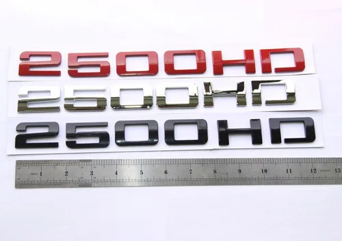 Miniatura 4 de Yoaoo 2 piezas OEM negro 2500HD 2500 HD placas de identificación emblemas placas aleación brillante para Gm Silverado Sierra