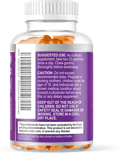 Miniatura 8 de Vitaminas prenatales para mujeres, gomitas de vitaminas para el embarazo con ácido fólico, vitamina A, C, D3, B12, B6, gomitas multivitamínicas