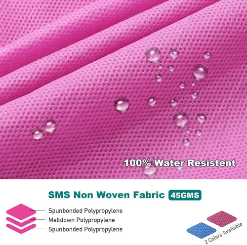 Miniatura 5 de Chaquetas de laboratorio desechables dentales Puños y cuello de punto suave SMS duraderos con 3 bolsillos Chaqueta de laboratorio médico