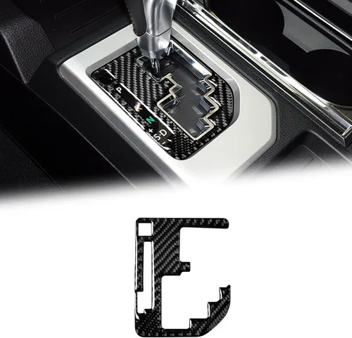 Compatible con la etiqueta decorativa de fibra de carbono para Toyota Tundra 2014, 2015, 2016, 2017, 2018, 2019, 2020, 2021 (1 unidad, color negro)