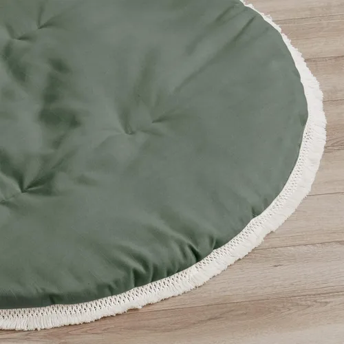 Miniatura 4 de Sweet Jojo Designs Alfombra de juego unisex para bebé, color verde oscuro, bohemio, chic, para bebé, para el tiempo boca abajo, color verde salvia