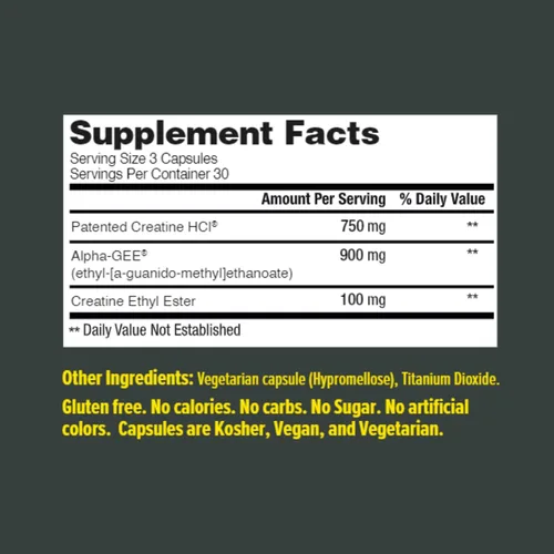 Miniatura 6 de CON-CRET Creatina HCl + recuperación muscular con Alpha-GEE®, apoya la recuperación muscular, reduce el dolor, restaura la salud muscular, 90