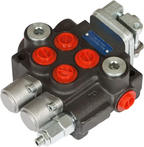 Miniatura 5 de Válvula hidráulica Válvula de control direccional hidráulica Válvula de doble efecto 2 carrete 11 GPM 3600 PSI Puertos SAE para tractores pequeños