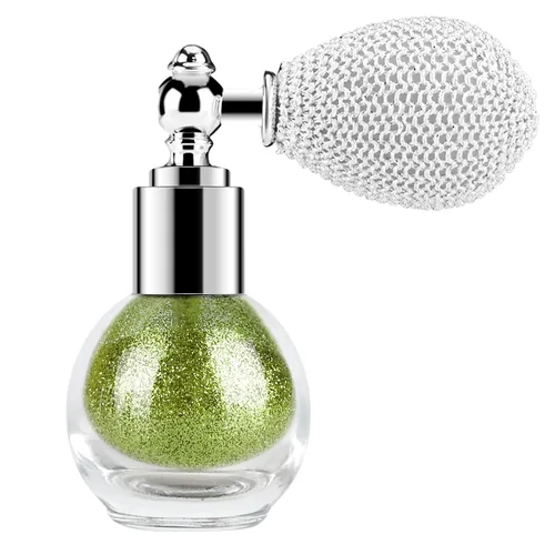 Miniatura 16 de KYDA Spray en polvo iluminador, spray de purpurina de alto brillo, maquillaje en polvo brillante, para cosméticos con purpurina facial y corporal