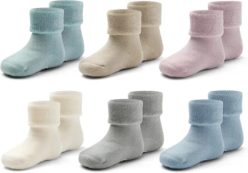 Miniatura 17 de Calcetines cálidos de invierno para bebés y niños, calcetines antideslizantes con agarres para bebés y niñas, calcetines de Navidad de felpa
